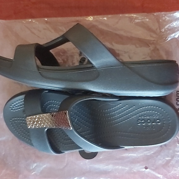 Croc Monterey Metallic Sz 11 Charcoal Black - New. -- PAYPAL  Payment ONLY - Picture 3 of 7